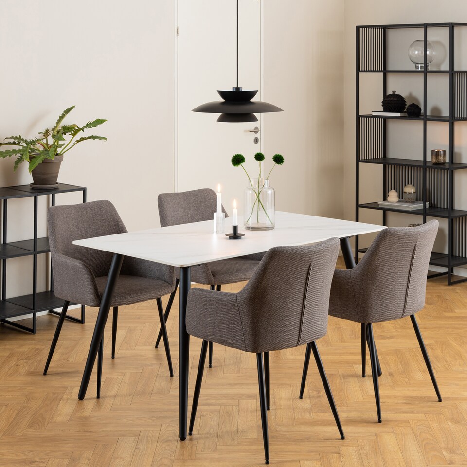 image 1 of Wicklow Ceramic Dining Table in White