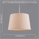 image 4 of Contemporary Light Taupe Linen Fabric Drum Lampshade with Cotton Inner Cream