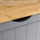 image 4 of Christow Wooden Laundry Box Bin Grey Bamboo Bathroom Storage Basket Linen Chest