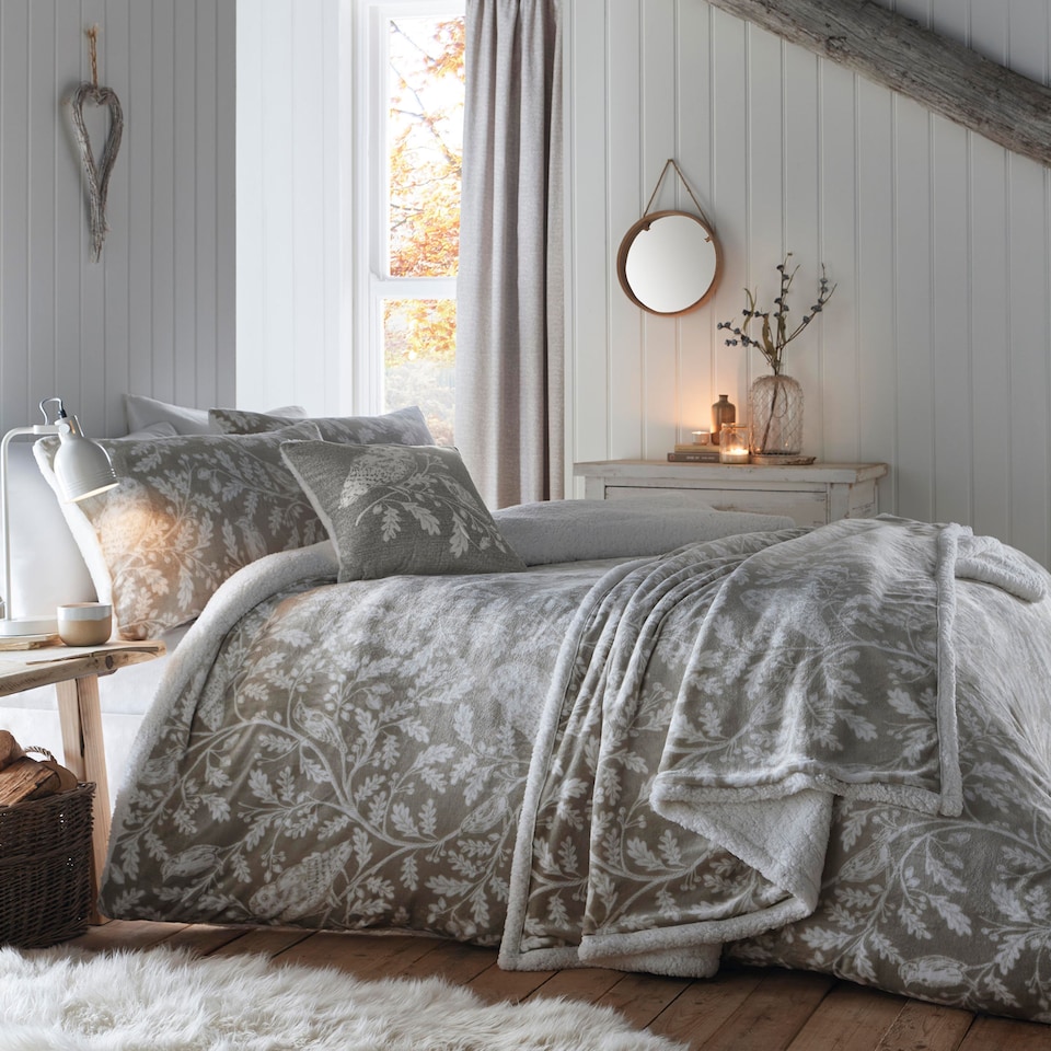 image 1 of D & D Woodland Owls Bedspread Sage