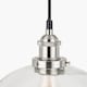 image 4 of Ceiling Light Antique Silver Metal and Clear Glass Dome Pendant | Clear | Clear