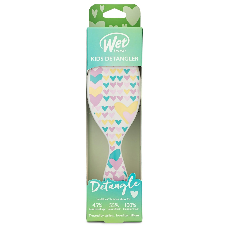 image 1 of WetBrush Kids Detangler, Heart Design, Travel Friendly