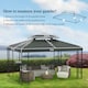 image 5 of Outsunny 3x4m Gazebo Canopy Replacement Cover, 2 Tier Top Roof UV Cover Garden Patio Outdoor Sun Awning Shelters, Dark Grey TOP COVER ONLY