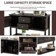 image 4 of COSTWAY Sideboard Storage Cabinet Narrow Console Table Brown