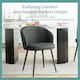 image 7 of SONARA Modern Set of 2 Chunky Weave Fabric Ergonomic Dining Chairs with Arms | Grey