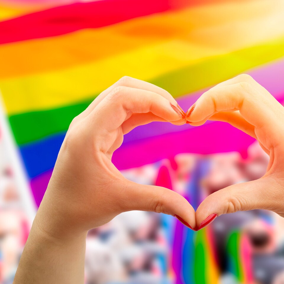 image 1 of VFM e-Store Rainbow Pride Hooded Cape 90 x 150cm