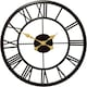 image 5 of Marco Paul 50cm Roman Numerals Black Skeleton Clock Black