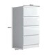 image 3 of FWStyle Stora 4 Drawer Chest of Drawers - White Gloss Front