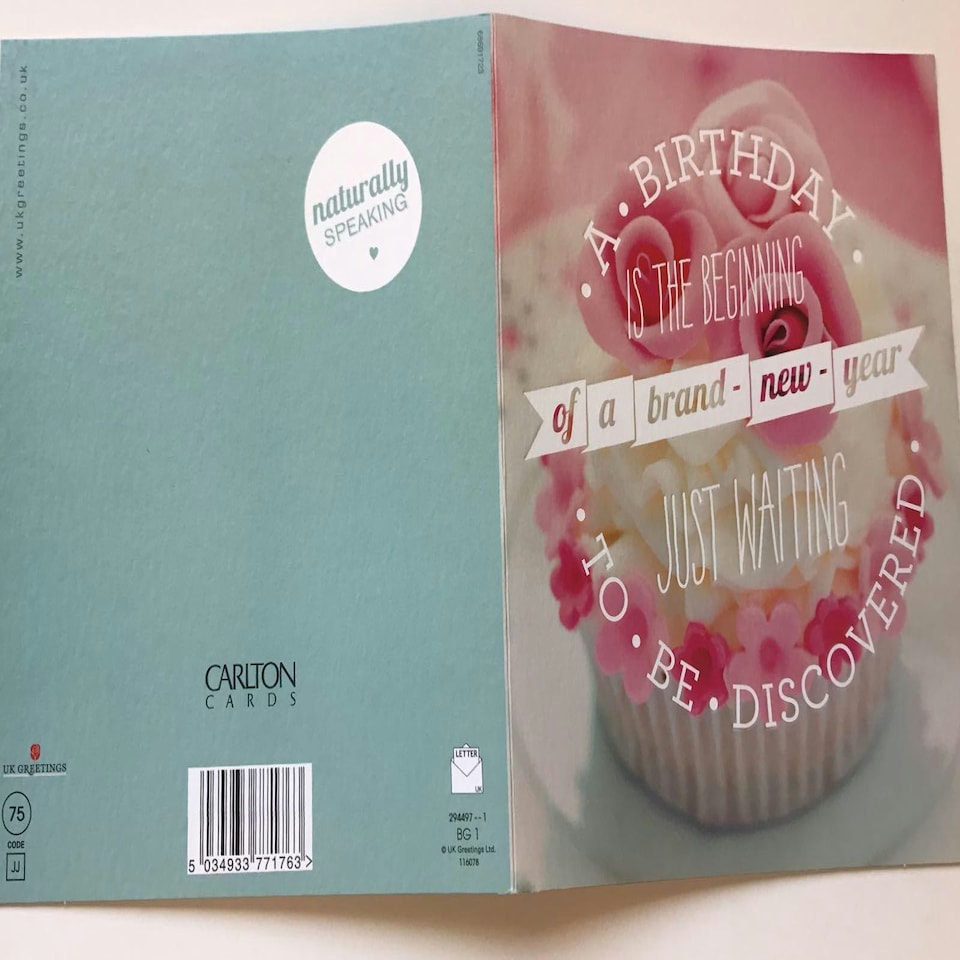 image 1 of Cupcake Discovery Birthday Greetings Card Beginning Brand New Year