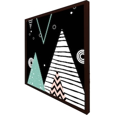 Triangles, circles & zig zag patterns (Picutre Frame) Brown | S