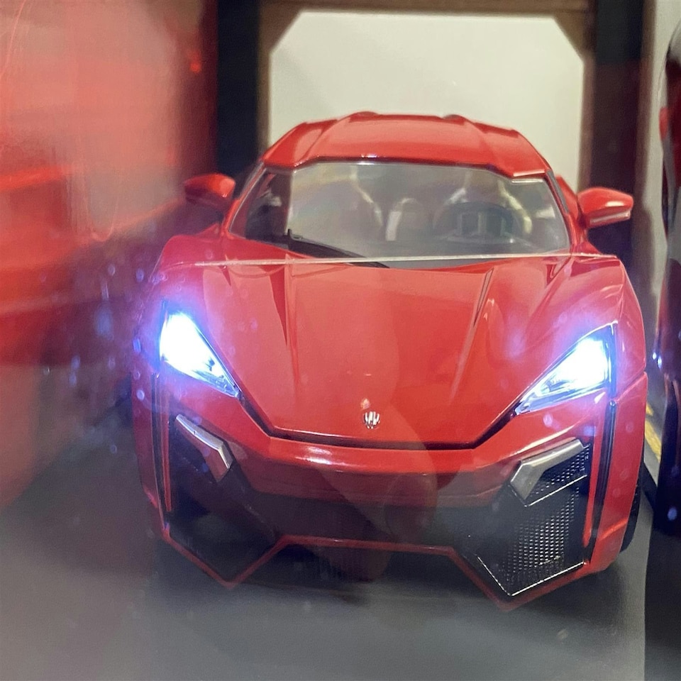 image 1 of Fast and Furious Doms 2014 Lykan Hypersport Figure and Working Lights 1:18 Jada 31140