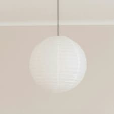ValueLights Isla White Paper Globe Ball Dome Easy Fit Ceiling 40cm Lamp Shade White