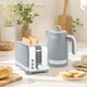 image 1 of HOMCOM Kettle and Toaster Set, 1.7L 3000W Rapid Boil Jug Kettle with Otter Thermostat, Limescale Filter, 2 Slice Toaster with 7 Browning Controls, Crumb Tray, Grey | Grey