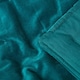 image 3 of Homescapes Teal Green Velvet Quilted Throw - 125 x 150 cm | Green | 1