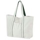 image 2 of Westford Mill Large Tote Bag - Soft White/Bottle Green - One Size