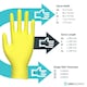 image 4 of Unigloves Yellow Pearl Box of 100 Nitrile Gloves
