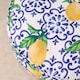 image 4 of OHS Lemons Outdoor Garden Patio Deck Large Plump Round Water Resistant Floor Plush Seat Cushion Blue | 60cm
