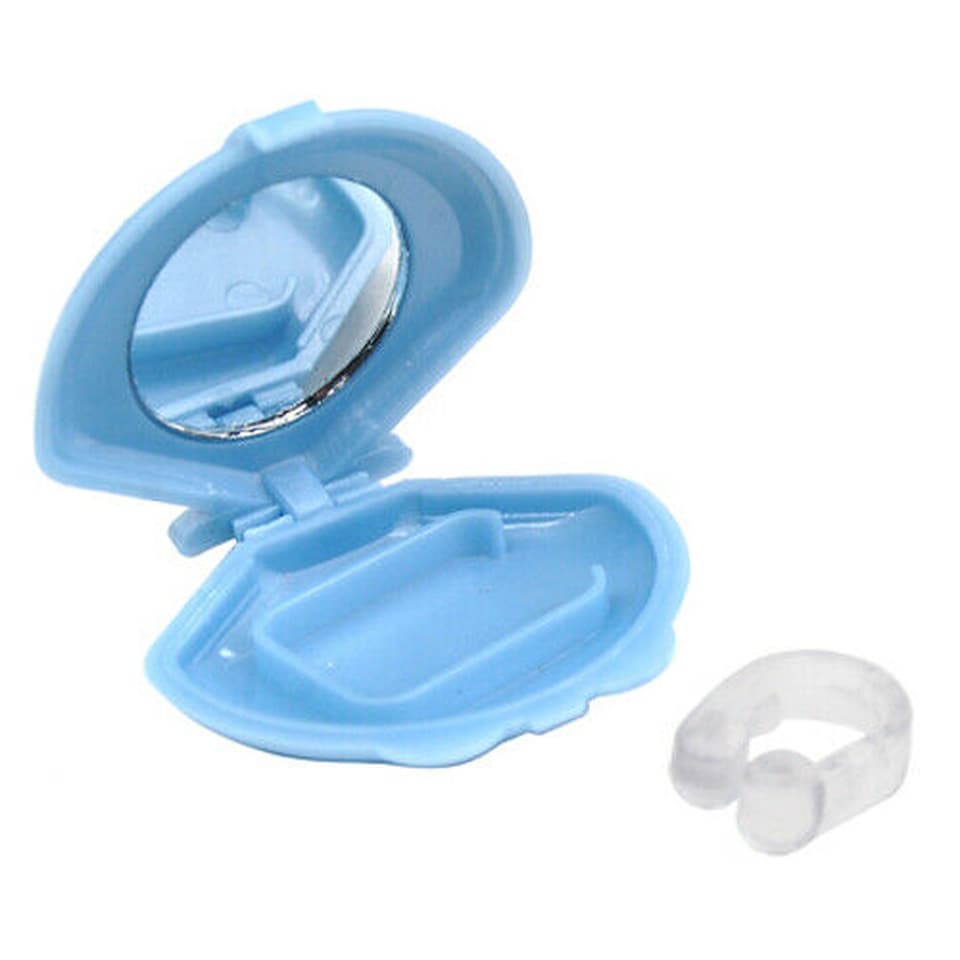 image 1 of Anti Snore Sleeping Aid Nose Clip with Storage Case | Reusable Soft Silicone Nasal Clip