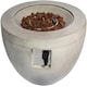image 6 of MDA Designs TABITI Light Grey Gas Fire Pit for Garden & Patio Luxurious Eco-Stone Finish Outdoor Heater