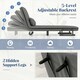 image 7 of COSTWAY 3-in-1 Convertible Sofa Bed Sleeper Chair Dark Grey Grey