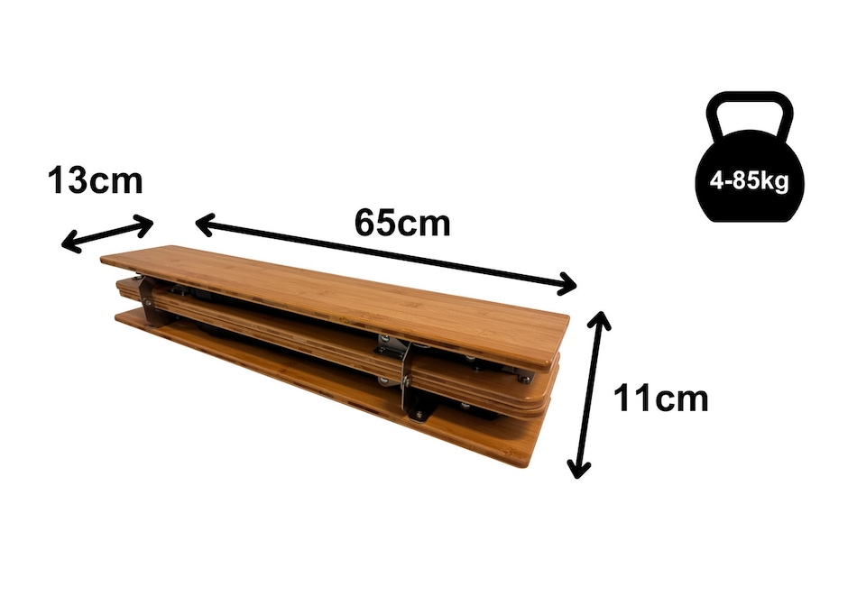 image 1 of Bamboo Camping Table  4 Folding 65cm x 50cm