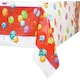 image 1 of Unique Party Plastic Balloons Birthday Tablecloth - White/Red - One Size