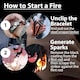 image 4 of aZengear Paracord Survival Bracelet (Pair), Flint Fire Starter, Whistle, Compass for Camping, Bushcraft and Emergency Equipment