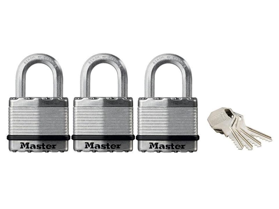 Master Lock Excell Laminated Steel 45Mm Padlock - 24Mm Shackle - Keyed Alike X 3 | Multi