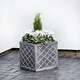 image 1 of 1 x Small Square 32cm Pewter Lazio Garden Flower Plant Box Grey