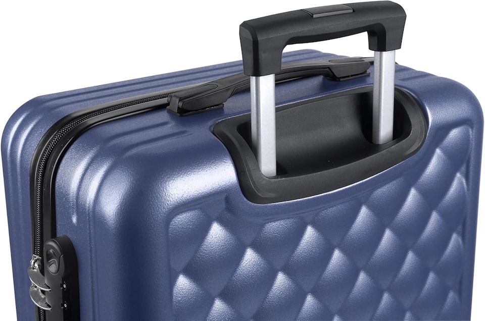 image 1 of Alivio Lightweight 4-Piece ABS Hard-Shell Luggage Suitcase Set (Blue)