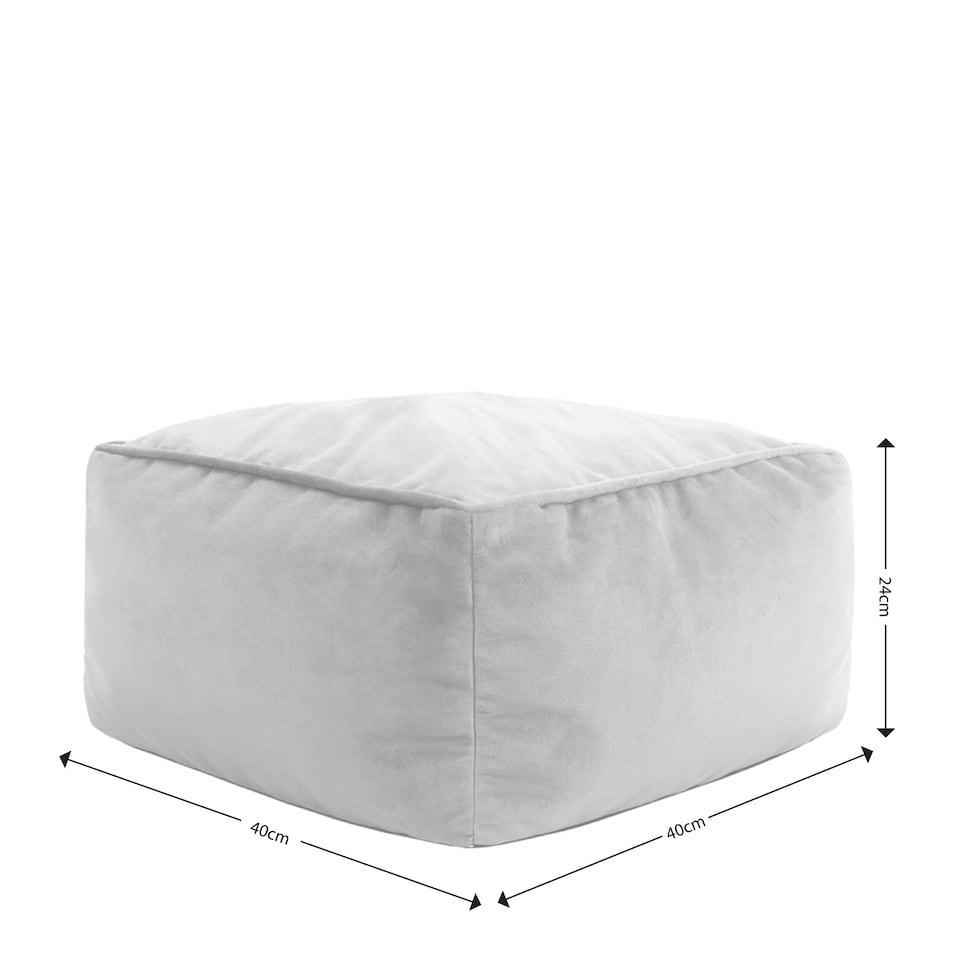 image 1 of Amara Velvet Bean Bag Pouffe Teal Green | Green | Teal Green | 1