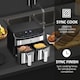 image 6 of HOMCOM Dual Zone Digital Air Fryer, 10-in-1 8L Family Size with 2 x 4L Baskets, Sync Cook & Smart Finish, 60-Minute Timer for Oil Free & Low Fat Healthy Cooking, 2400W, Black