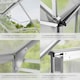 image 4 of Greenhouse with foundation - anodised aluminium, 185 x 375 x 195cm