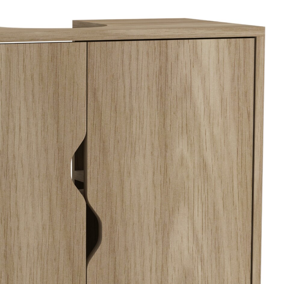image 1 of Bathroom Sink Cabinet with Partial Pedestal | Brown | 60 x 60 x 30 | 1