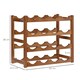 image 5 of HOMCOM Free Standing Bamboo Wine Rack with 16 Bottles Holder, 4-tier Water Bottle Organiser, Display Shelf for Countertop, Home Bar, Brown