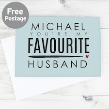 Personalised You're My Favourite Husband Card