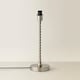 image 4 of ValueLights Maeve Brushed Chrome Bobbin Bobbled Metal Table Lamp Base | Silver