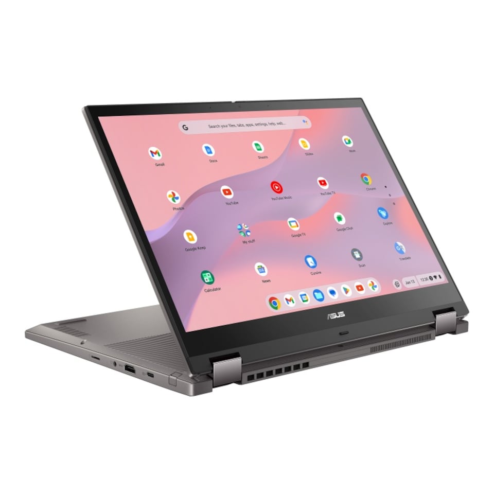 image 1 of ASUS Chromebook CB34 Flip CB3401FBA-LZ0347 Intel Core i7-1255U 8GB RAM 256B SSD 14-Inch WUXGA Touchscreen Chrome OS Laptop - Zinc - 90NX05R1-M00CP0