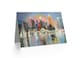 image 2 of City Harbour Cityscape Skyline Urban Painting Art Card