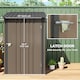 image 4 of Outsunny 3.3ft x 3.4ft Lean to Garden Shed, Metal Outdoor Storage Shed with Single Lockable Door, Tool Storage Shed for Garden, Patio, Lawn, Brown