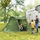 image 8 of Outsunny 3 Man Camping Tent with 2 Bedrooms, 3000mm Waterproof, Grey | Green | Green | 323L x 240W x 160H cm