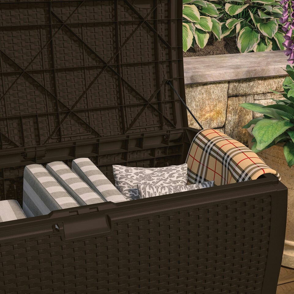 image 1 of Suncast Missouri 375L Storage Box - Java Brown Brown