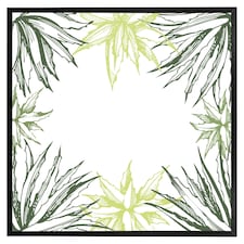 Green leaf border (Picture Frame) Black | XS