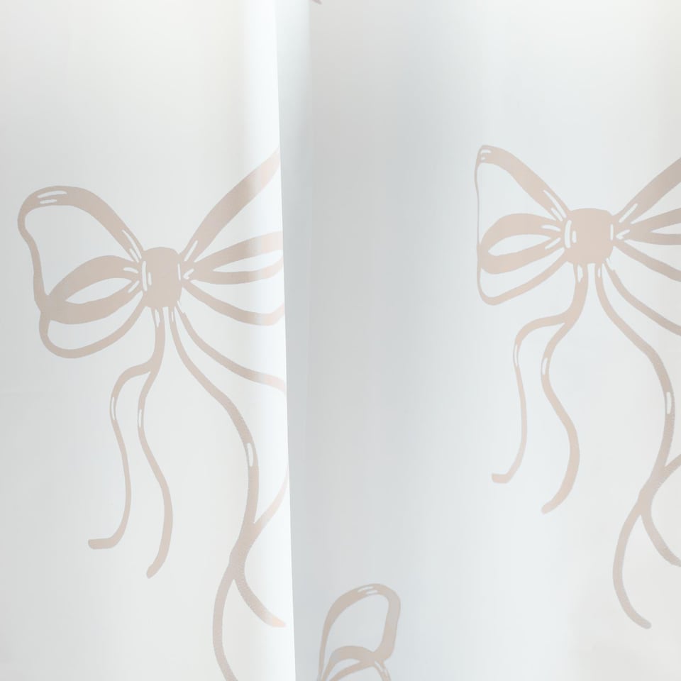 image 1 of OHS Bows Mould Proof Shower Curtain with 12 Hooks