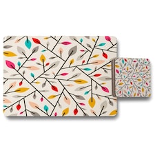 autumn leaves and twigs (Placemat & Coaster Set)
