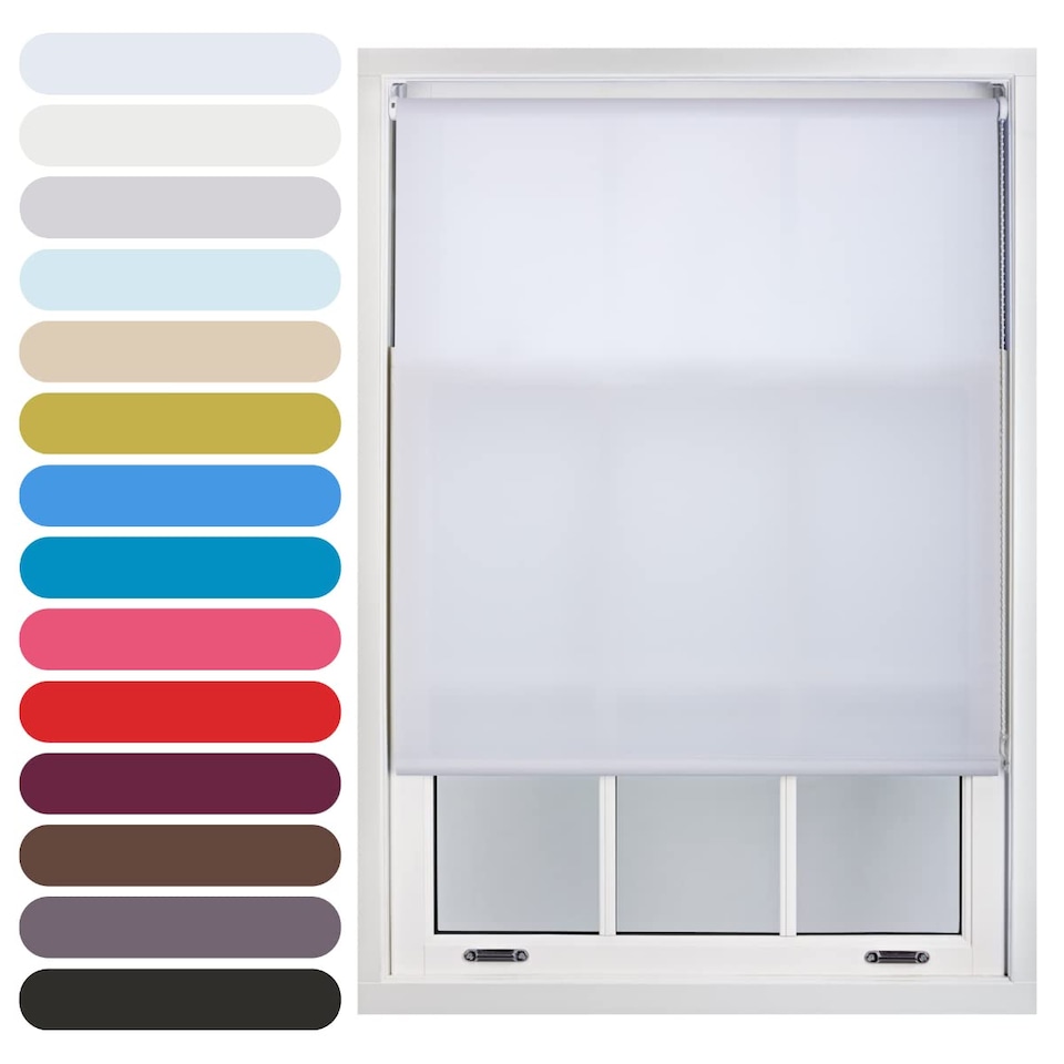 image 1 of 110cm Wide Daylight Roller Blind 165cm Drop | White | White