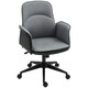 image 6 of HOMCOM Office Chair, Linen Desk Chair with Adjustable Height Grey Grey