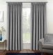 image 2 of Luxury Enhanced Living Grey Velvet, Supersoft, Blackout, Thermal Curtains with Tape Top (PAIR) - 90 x 72 inch (229x183cm)
