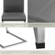 image 5 of Dining Chairs - cantilevered, high backrest, flat steel frame - Set of 4 Grey