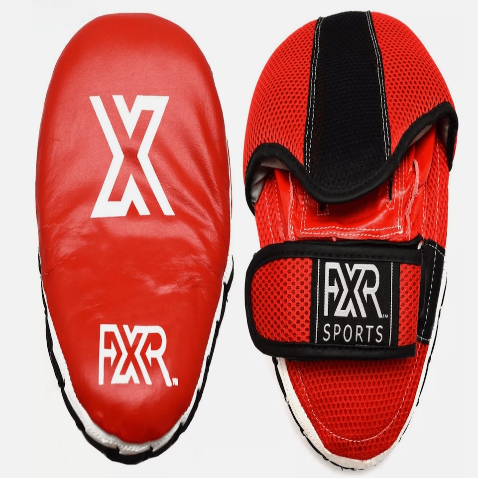FXR Sports Red Leather Boxing Focus Pads